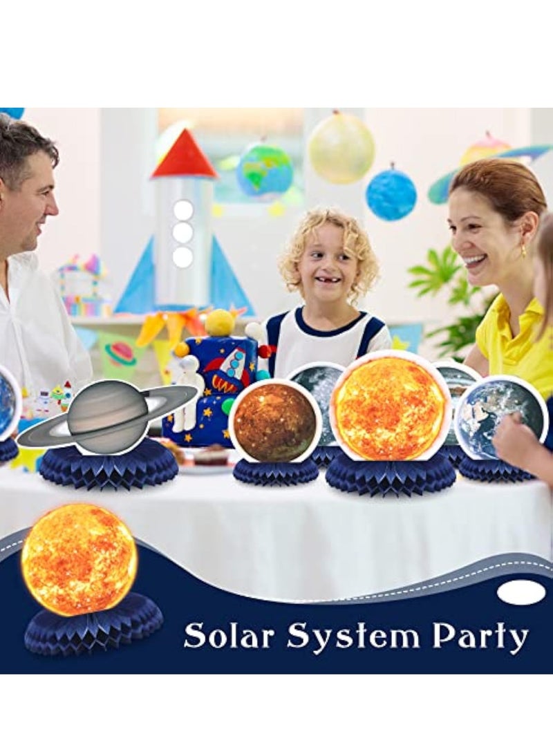 KASTWAVE 10Pcs Solar System Honeycomb Centerpieces, Planet Honeycomb, Space Theme Party Table Topper, Outer Space Party Supplies, Decorations Honeycomb, Kids' Birthday Party Supplies, Baby Shower Supplies - Image 5