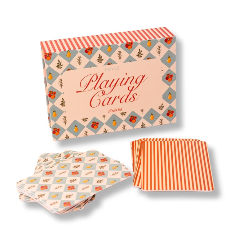 ban.do bando 2 Decks of Playing Cards 52Count Standard Card Deck with Case Cute Playing Cards in Decorative Storage Box Garden - Image 3