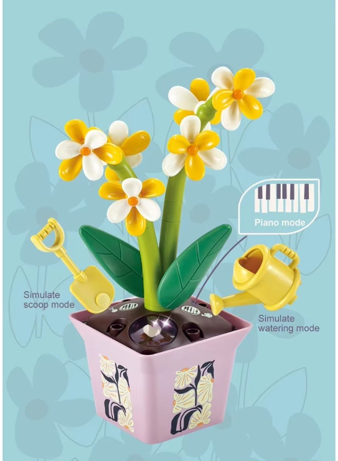 DAT Orchid Musical Flower Pot Toy with Lights & Gardening Tools, Educational Building Set, Ages 3+ - Image 2