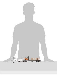 NewRay New-Ray 16643 Newray 1: 43 Long Haul Trucker - International Lonestar Flatbed with Forklift & Pallets, White,unisex-children  - Image 2