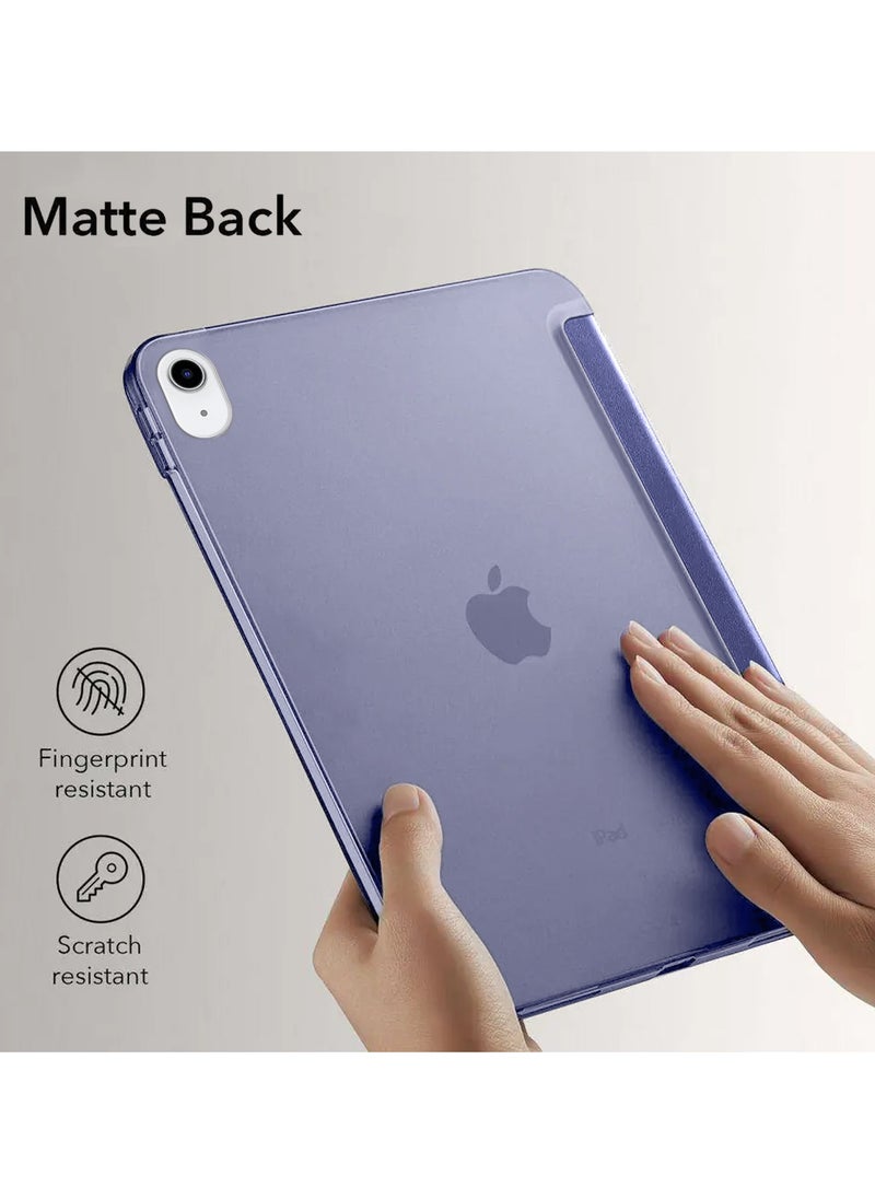 Wtech - Symmetry 360 Smart Folio Series Auto Awake/Auto Sleep Leather Texture Case Cover For Apple iPad 10 10th Generation 5G 2022 10.9 Inch Navy Blue - Image 1