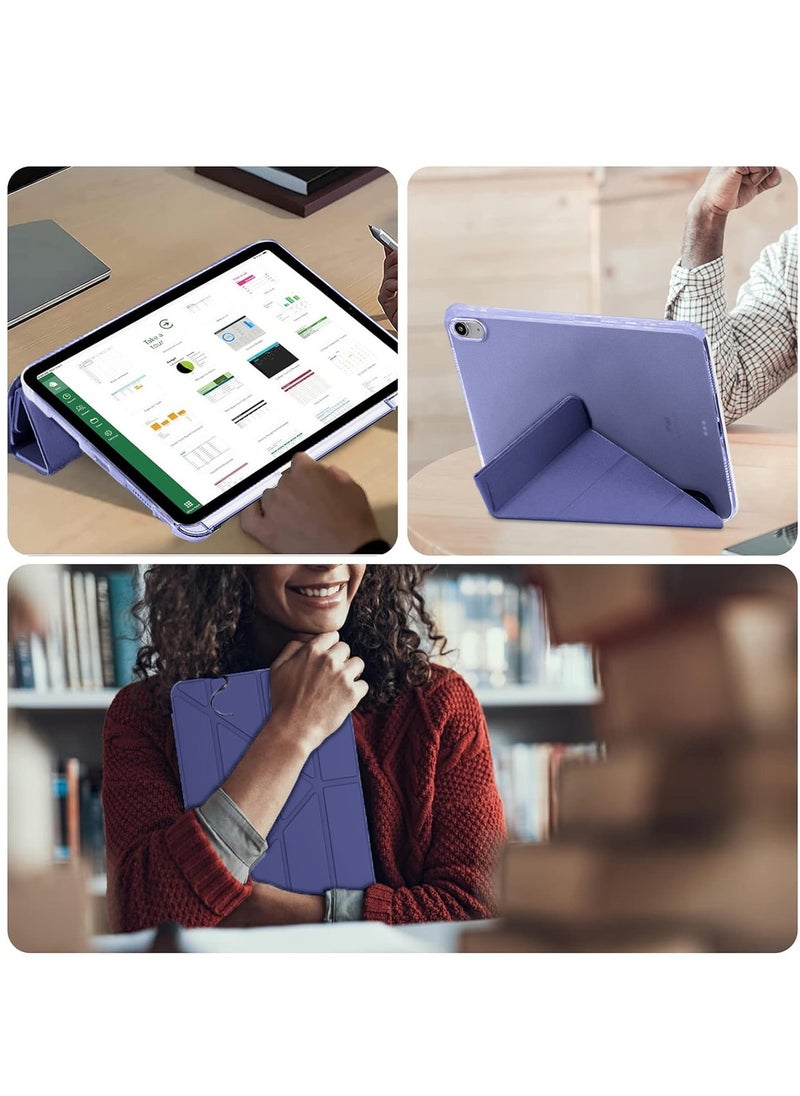 Wtech - Symmetry 360 Smart Folio Series Auto Awake/Auto Sleep Leather Texture Case Cover For Apple iPad 10 10th Generation 5G 2022 10.9 Inch Navy Blue - Image 1