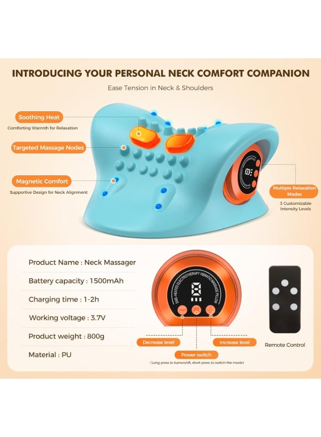 Neck Massager 2026 New Upgrade 3 in 1 Portable Massager with Heat &Comfortable Stretching–Adjustable Intensity for Neck & Shoulder Relaxation at Home,Office,Travel - Image 3