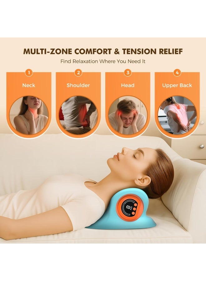 Neck Massager 2026 New Upgrade 3 in 1 Portable Massager with Heat &Comfortable Stretching–Adjustable Intensity for Neck & Shoulder Relaxation at Home,Office,Travel - Image 5