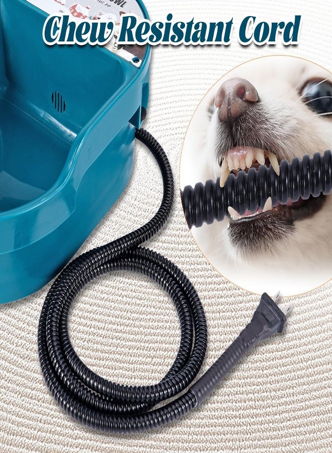 MUDUOBAN Heated Water Bowl for Dog and Cat,Heated Chicken Waterer, Outdoor Heated Pet Water Dish with Float Valve,Heated Bird Bath in Winter for Outdoors,Anti-Chew Cord,48W - Image 5