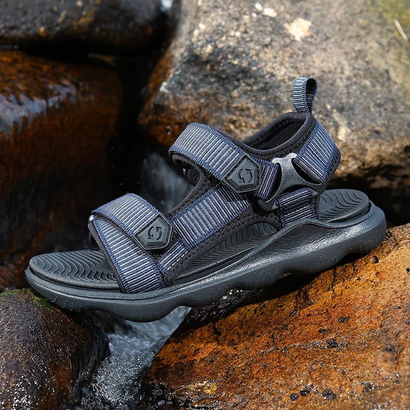 Student Outdoor Men'S Sandals Popular Summer Casual Sandals Lightweight Eva Velcro Beach Shoes - Image 2