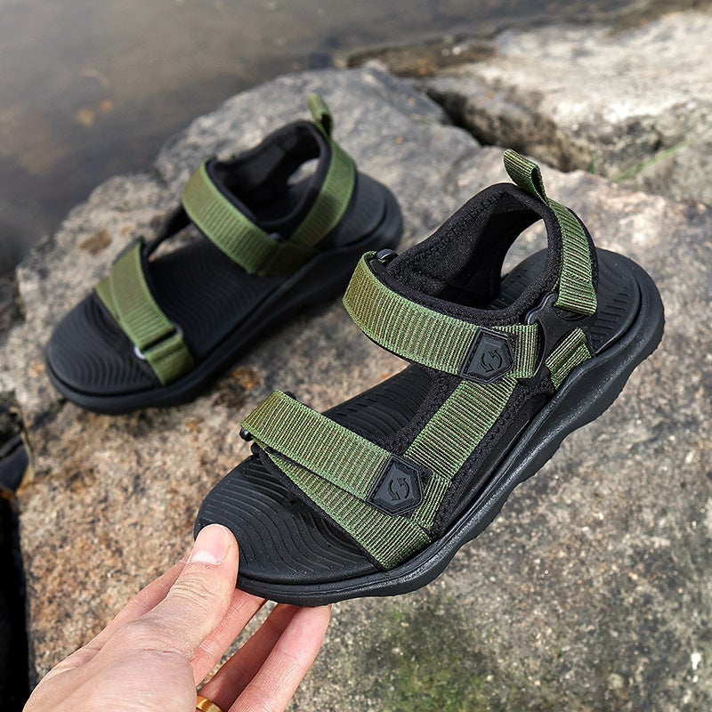 Student Outdoor Men'S Sandals Popular Summer Casual Sandals Lightweight Eva Velcro Beach Shoes - Image 5