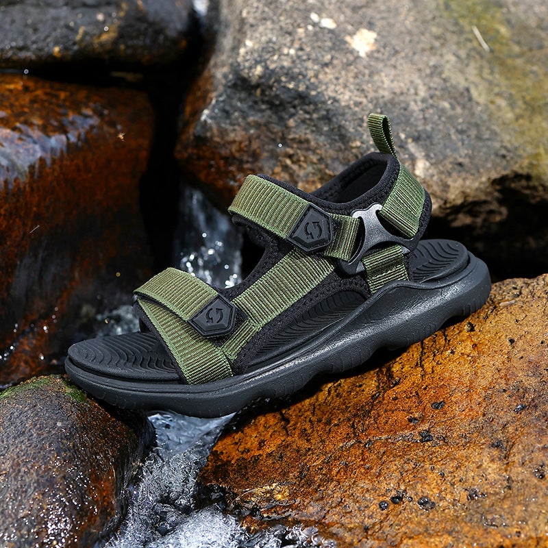 Student Outdoor Men'S Sandals Popular Summer Casual Sandals Lightweight Eva Velcro Beach Shoes - Image 3