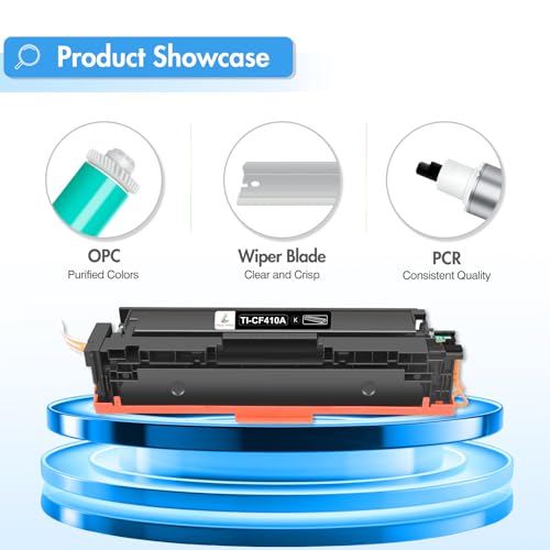 TRUE IMAGE Compatible 410A 410X Toner Cartridge Replacement for HP 410A 410X 410 for HP Color Laserjet Pro MFP M477fnw M477fdw M477fdn M452dw M452nw M452dn M477 Toner Printer (5-Pack) - Image 5