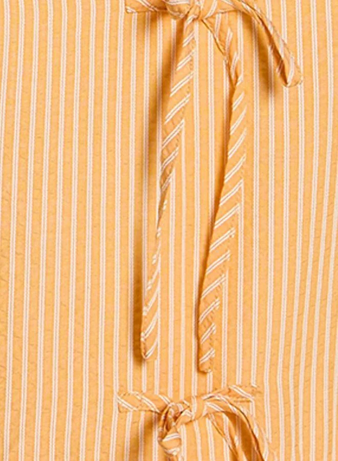 Splash FAV ORANGE Youth Striped A-line Dress for Women | Best Price UAE