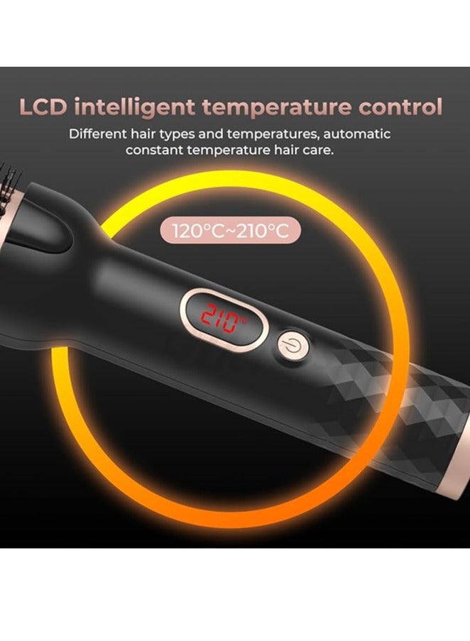 general Thermal Brush for Blowout Look, Ionice Heated Round Brush, 1.5 Inch Curling Iron Brush Ceramic, Dual Voltage Travel Thermal Round Brush Get Natural Curls, Easy to Use, 30S Fast Heating Curls - Image 5