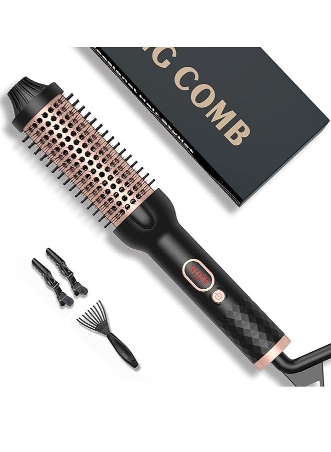 general Thermal Brush for Blowout Look, Ionice Heated Round Brush, 1.5 Inch Curling Iron Brush Ceramic, Dual Voltage Travel Thermal Round Brush Get Natural Curls, Easy to Use, 30S Fast Heating Curls - Image 1