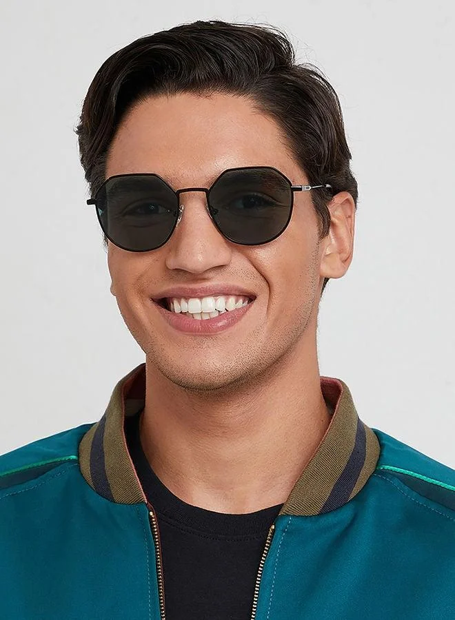 30Sundays 30Sundays TURN UP II,Men Sunglasses, Geometric Sunglasses, UV Protection: UV400 (Black,Green)