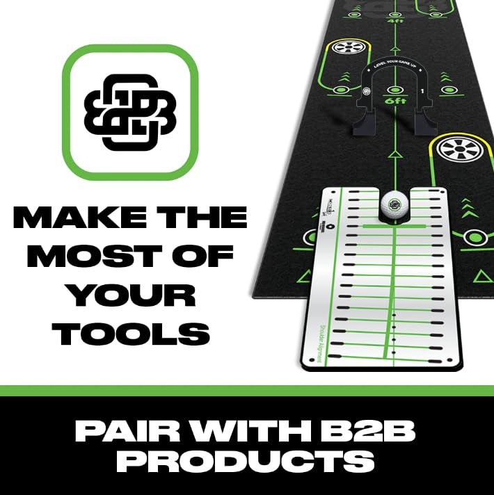 BACK 2 BASICS GOLF | 2 Putting Gate Stands | Pair with Putting Gates, Pro Path Mirror, and Putting Mat | Golf Training Equipment for Putt Alignment & Control | Premium Golf Accessories - Image 3