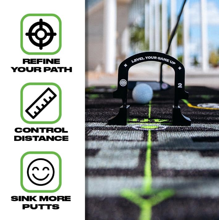 BACK 2 BASICS GOLF | 2 Putting Gate Stands | Pair with Putting Gates, Pro Path Mirror, and Putting Mat | Golf Training Equipment for Putt Alignment & Control | Premium Golf Accessories - Image 4