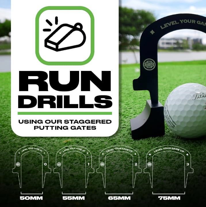 BACK 2 BASICS GOLF | 2 Putting Gate Stands | Pair with Putting Gates, Pro Path Mirror, and Putting Mat | Golf Training Equipment for Putt Alignment & Control | Premium Golf Accessories - Image 5