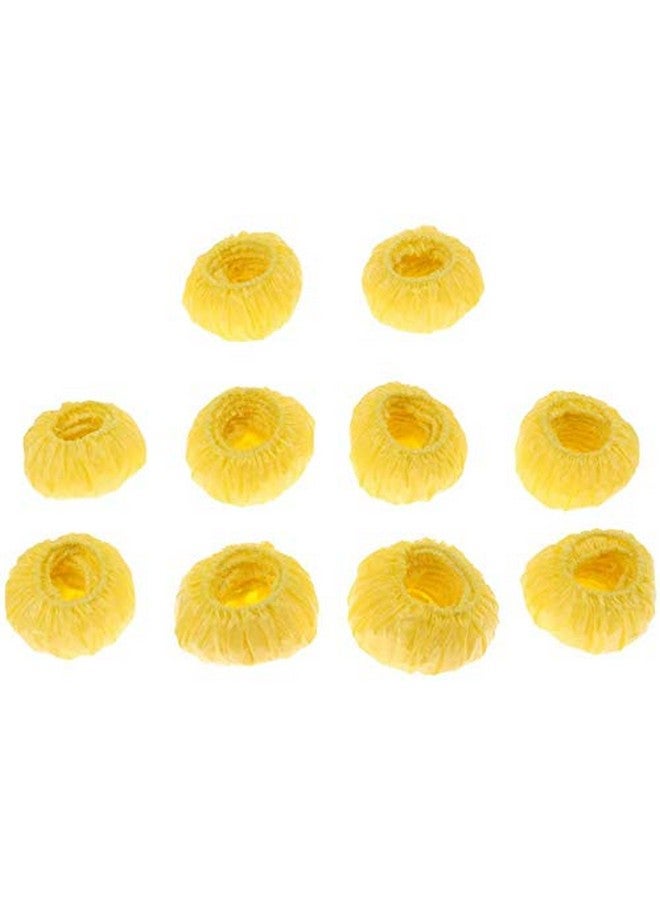 FRECI 100Pcs Disposable Ear Covers Kids Baby Boys Girls Disposable Bath Shower Ear Protectors Caps For Hair Dye Shower Bathing Yellow - Image 1