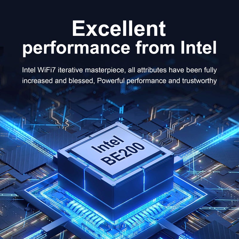 BZIZU WiFi 7 PCIE Card for Desktop PC,Ultra-Fast 9.3Gbps, Intel BE200, Tri-Band 320MHz,Latest Bluetooth 5.4,Ideal for Gaming Streaming,Windows 10/11 64bit - Image 4