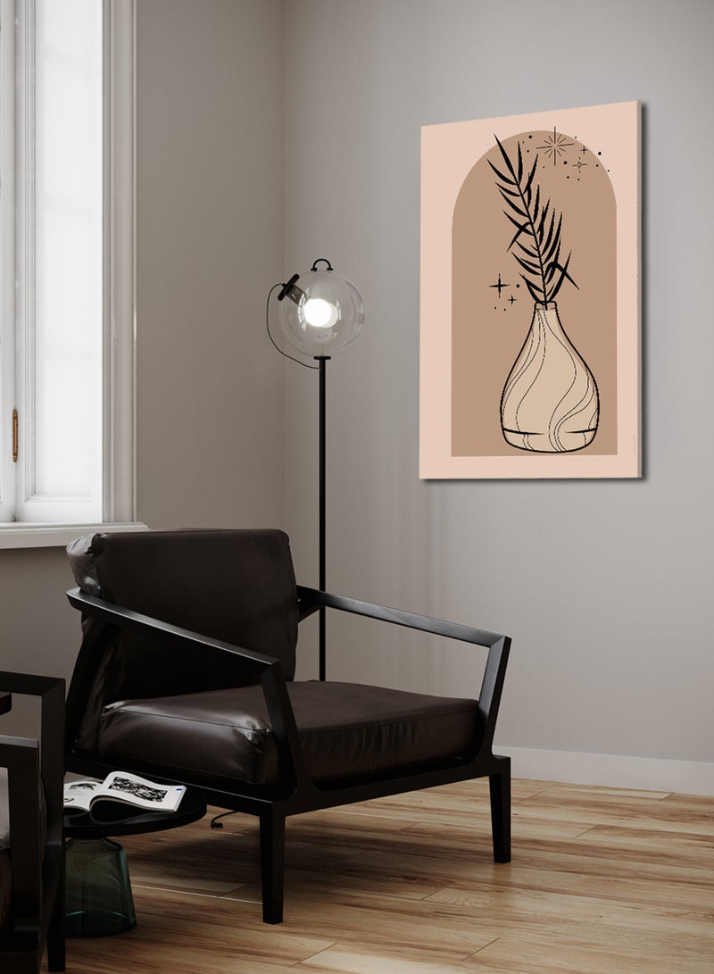 LOWHA Canvas Wall Art Stretched Over Wooden Frame with Botanical Contemporary Abstract Painting - Image 3