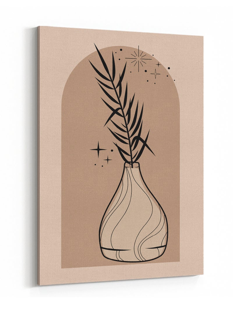 LOWHA Canvas Wall Art Stretched Over Wooden Frame with Botanical Contemporary Abstract Painting - Image 4