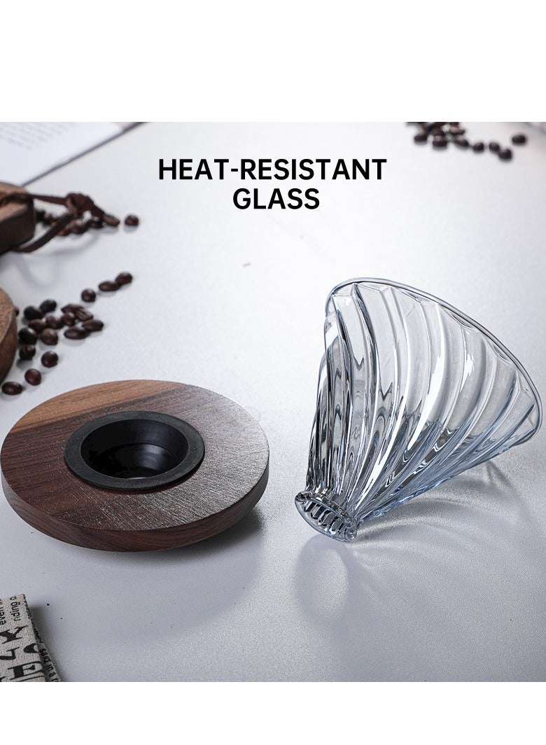 قمع ترشيح وتقطير الة القهوة المختصة وعاء فلتر جهاز تقطير بطريقة V60 مقاس 02 - Image 3