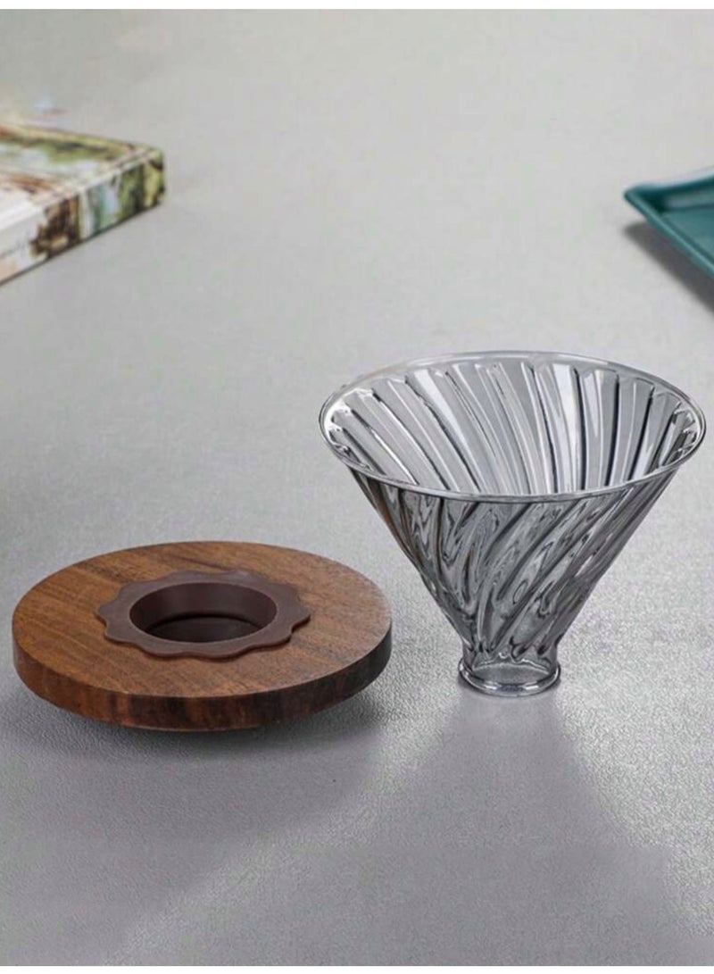 قمع ترشيح وتقطير الة القهوة المختصة وعاء فلتر جهاز تقطير بطريقة V60 مقاس 02 - Image 5