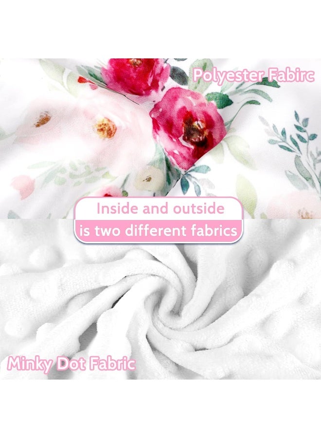 TANOFAR Car Seat Covers for Babies Girl, Winter Carseat Seat Cover for Newborns, Carseat Canopy Cozy & Warm Cover, Carrier Cover with Peep Windows, Pink Flower Rose - Image 5