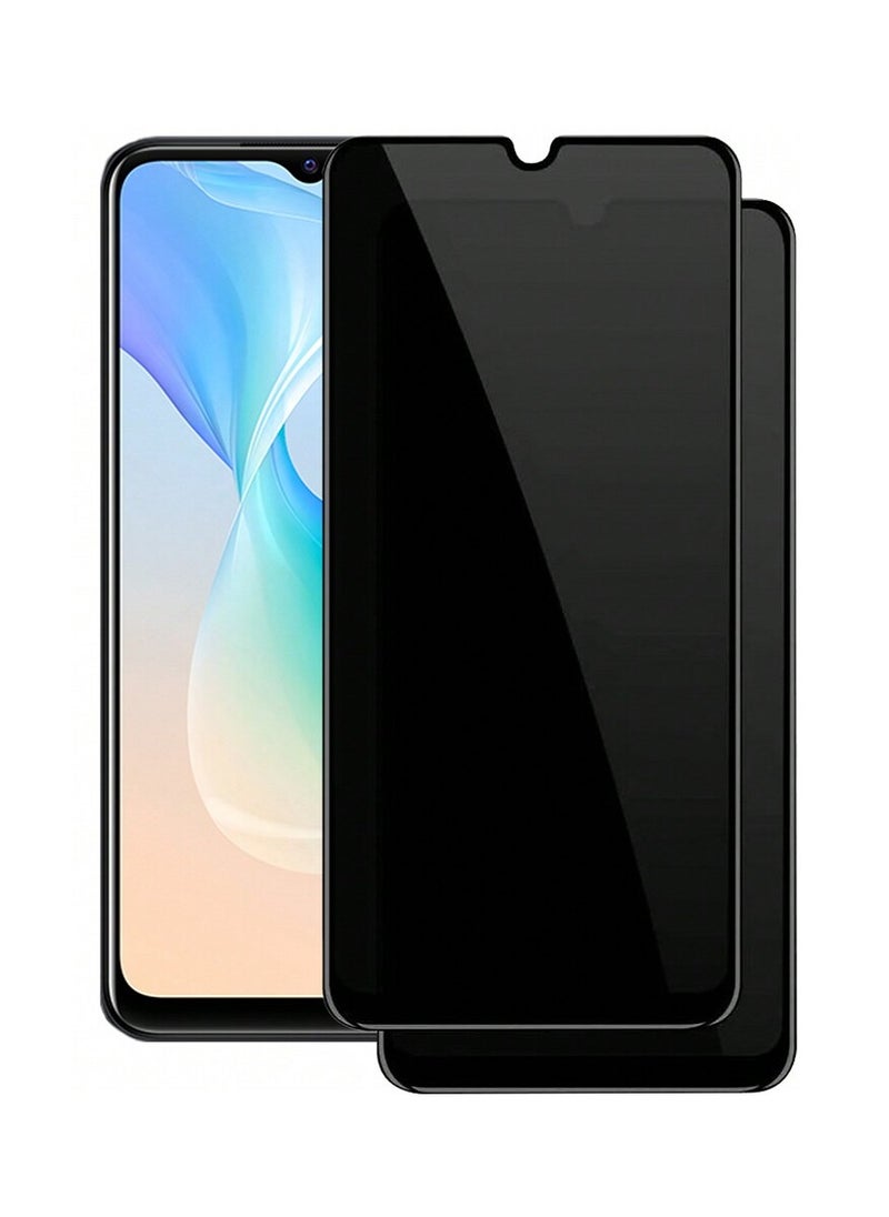 Super 2 Pieces Tempered Glass Screen Protector Anti-Spy Privacy Designed For vivo Y02 Full Screen Coverage And Bubble Free - Image 1