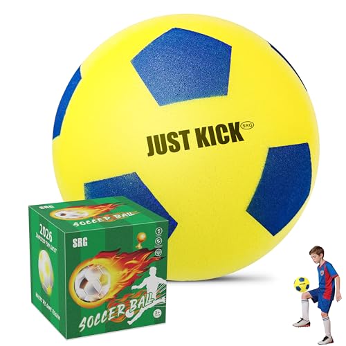 SRG Silent Foam Soccer Ball Size 5 Pro – New Upgraded Weight Indoor Soft Soccer Training House Ball | Airless Soccer for Dribbling & Footwork Practice Gift in Premium Box - Image 1