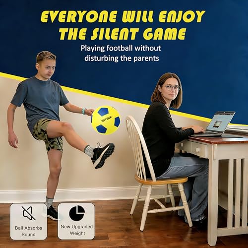 SRG Silent Foam Soccer Ball Size 5 Pro – New Upgraded Weight Indoor Soft Soccer Training House Ball | Airless Soccer for Dribbling & Footwork Practice Gift in Premium Box - Image 3
