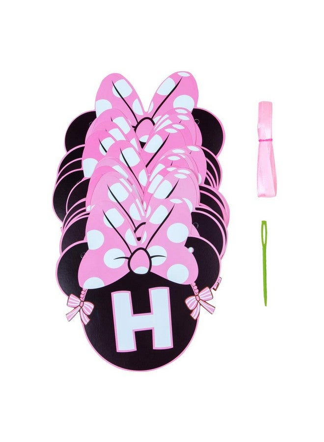 CHuangQi Minnie Themed Party Banner, Happy Birthday Banner, Birthday Party Supplies & Decoration - Image 3