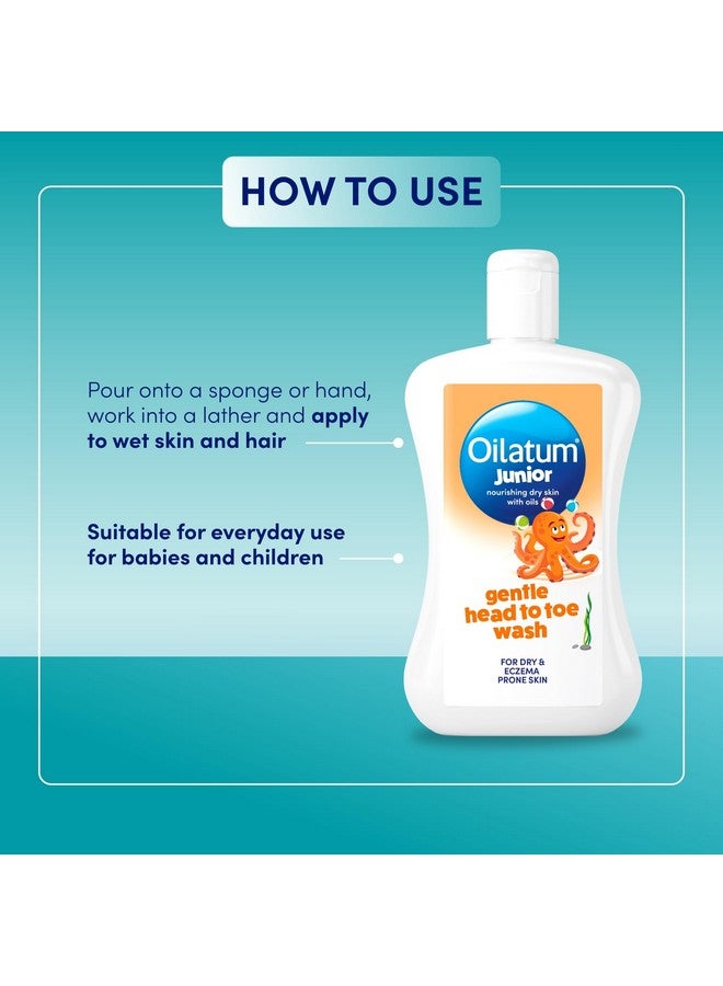 أويلاتوم غسول يومي من أويلاتوم جونيور من الرأس إلى القدمين للبشرة الجافة، 300 مل - Image 3