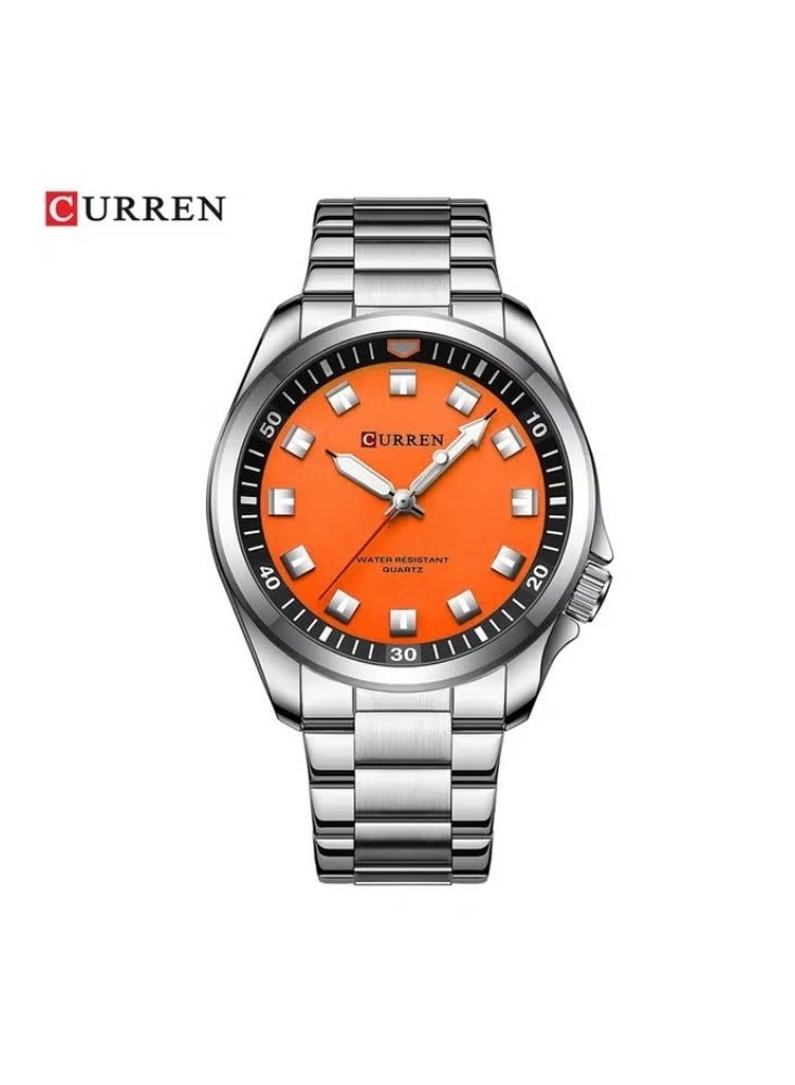 كارين ساعة كورين 8451 أصلية للرجال بسوار من الستانلس ستيل - Image 2