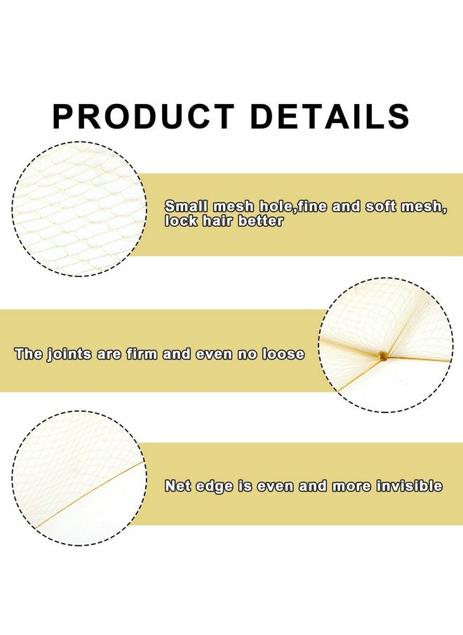 Sliverdew - Blonde Hair Nets For Ballet Buns 20Pcs Hair Bun Nets With 20Pcs U Shaped Hair Pins For Buns Dance Balllet Bun Hair Net Set Elastic Edges Mesh Hairnets Invisible Ballet Hair Net For Girls Women - Image 1