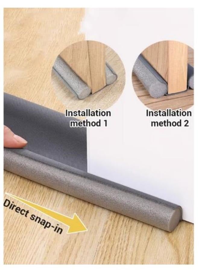  Door Draft Stopper  Cuttable And Washable  Door Strip Reduce Noise Window Breeze Blocker Insect Prevention And Mouse Release  Bedroom Window Office Resist The Cold  Black - Image 4