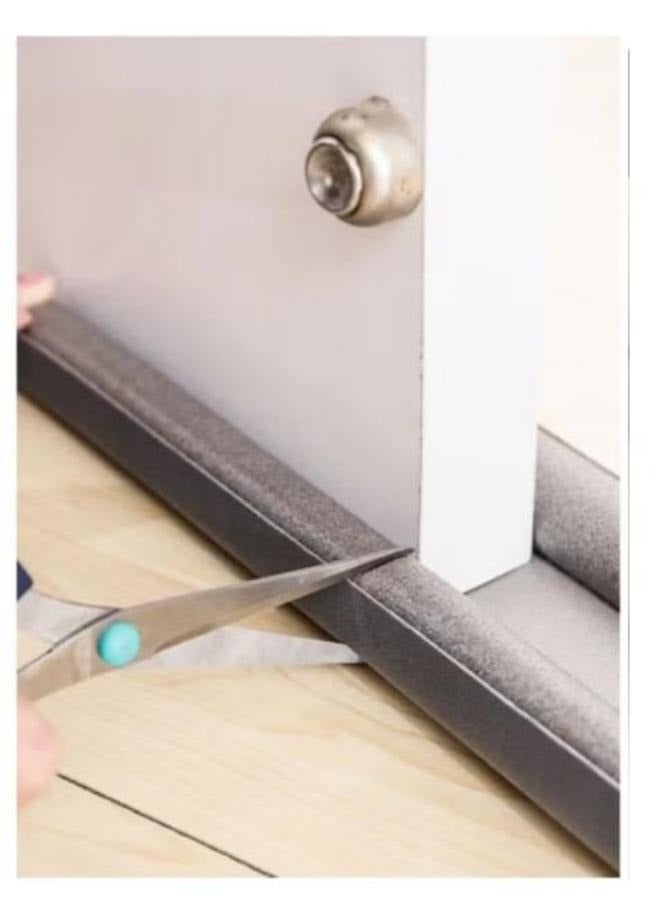  Door Draft Stopper  Cuttable And Washable  Door Strip Reduce Noise Window Breeze Blocker Insect Prevention And Mouse Release  Bedroom Window Office Resist The Cold  Black - Image 5