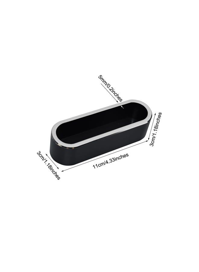 enyuwlcm Metal Desktop Card Holder for Desk Stylish Aluminum Alloy Business Card Display Stand for Men Office Black 1 Pack - Image 2