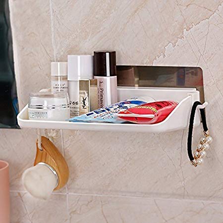 Harivar Mart Magic Sticker Series Bathroom/Kitchen Storage Tray Shelf Adhesive Cosmetic Accessories Rack Shelf - Image 3