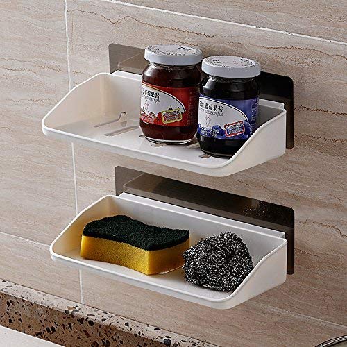 Harivar Mart Magic Sticker Series Bathroom/Kitchen Storage Tray Shelf Adhesive Cosmetic Accessories Rack Shelf - Image 4