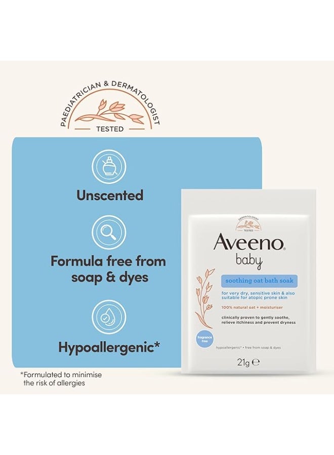 Aveeno Baby Soothing Bath Treatment 5x21g - Image 2