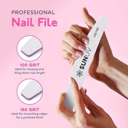 SUNUV 4PCS Cuticle Nippers, Cuticle Pusher with Nail File and Nail Buffer Set, Professional Stainless Steel Durable Pedicure Manicure Nail Care Tools - Image 4