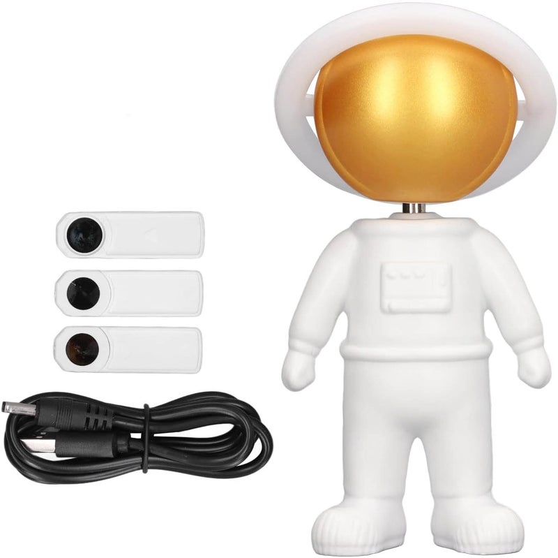 Shape Night Light, USB Rechargeable LED Nightlight for Kids, 3D Rotating Lamp with 3 Replaceable Patterns - Warm Glow, Touch Button Control, Ideal for Room Decoration - Image 1