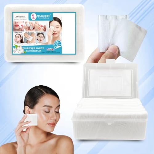 Majestique Cotton Face Pads, Makeup Removing Cotton Wipes with Soft Touch for Eye, Face Cleansing Tissues, Pure Cotton Pad, Multifunctional, Cotton Pads for Face Toner - 460 Count / 1 Box - Image 1