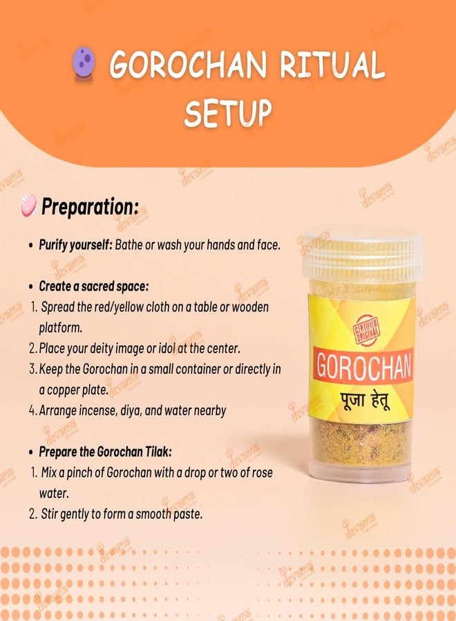 Devama The Divine Original Gaulochan (Gorochan) | Authentic Spiritual Substance for Tantra, Pooja, and Sadhana | Sacred Herbal Powder for Ritual Use (FOR EXTERNAL USE ONLY) - Image 4