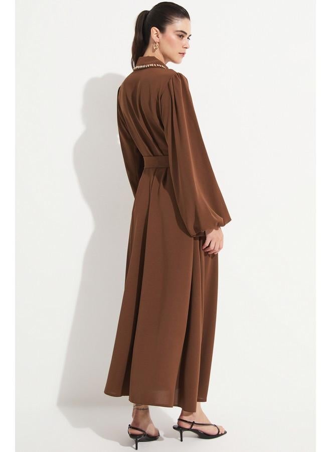 جون فستان بياقة وأزرار - Image 5