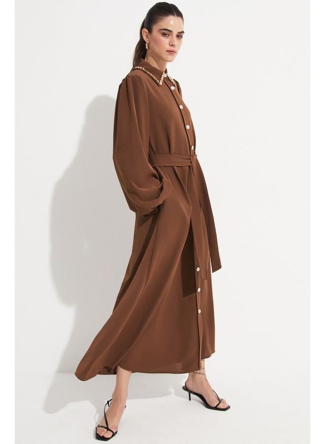 جون فستان بياقة وأزرار - Image 3