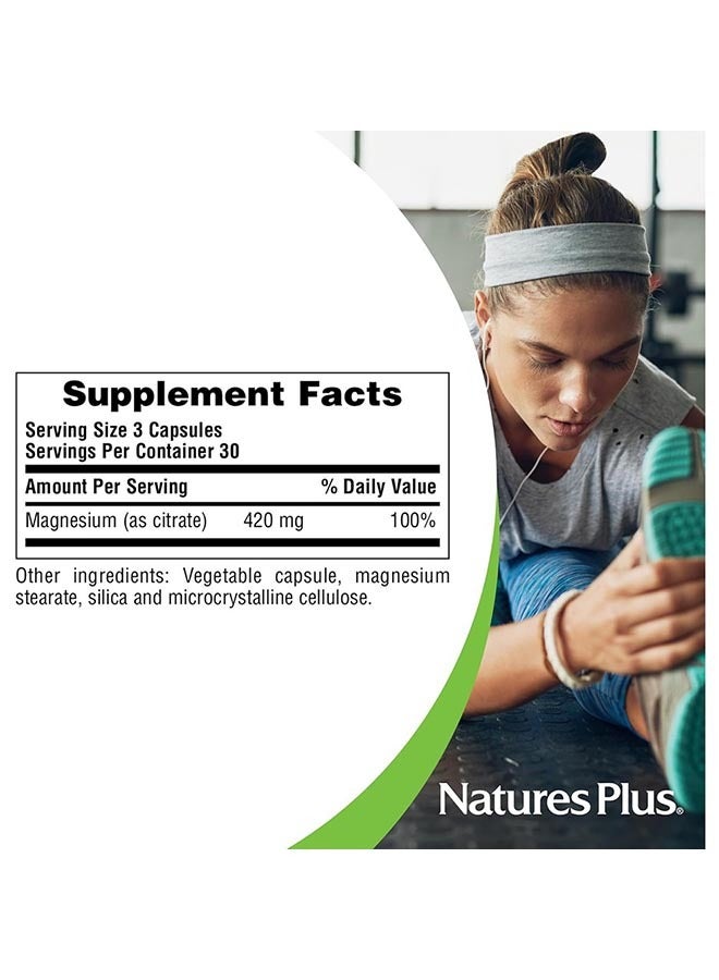 Natures Aid Nature's Plus Kalmassure Magnesium - 420 Mg - 120 Vegan Capsules - Image 4