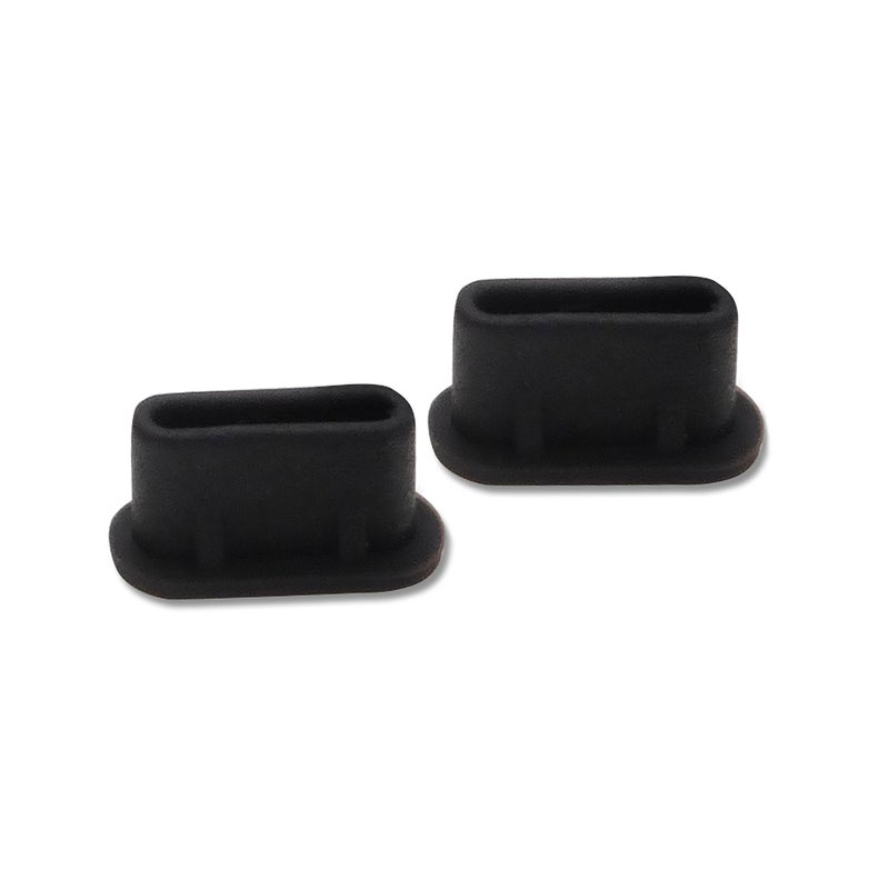 PortPlugs USB-C Dust Plugs â€“ Compatible with iPhone 15/16/17 & Air, iPad Pro/Mini, MacBook Pro/Air, Galaxy S25-S8, Pixel, Android & USB-C Devices â€“ Port Covers & Protectors, Brush- Black (50-Pack) - Image 3