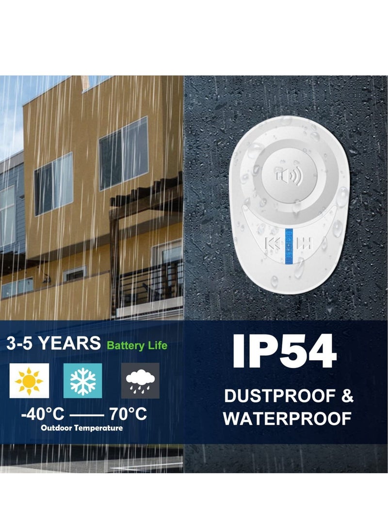 Y&D Wireless Doorbell Waterproof Mini 1000ft Range 110dB Mute Mode 45 Door Chimes and Colorful LED Flashing for Home Office  - Image 3