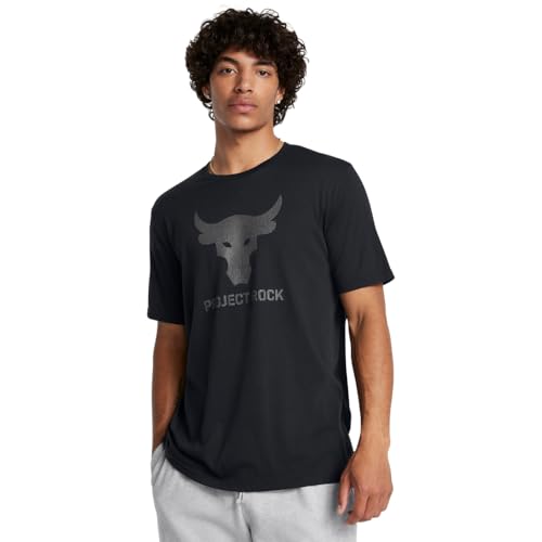 Under Armour Men's Project Rock Payoff Graphic Short Sleeve T Shirt, (002) Black / / Castlerock, 3X-Large - Image 1